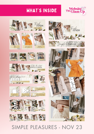 Simple Pleasures E-Commerce Canva Template Pack