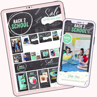 Back to School E-Commerce Canva Template Pack