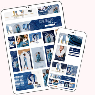 Denim Daze E-Commerce Canva Template Pack