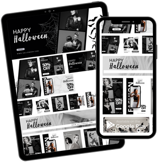 Monomil Halloween E-Commerce Canva Template Pack