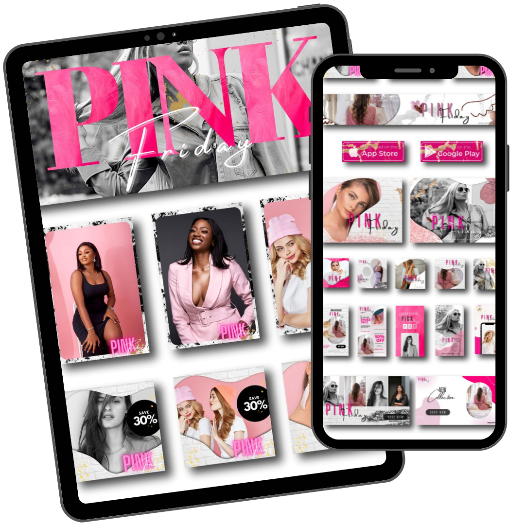 Pink Friday E-Commerce Canva Template Pack