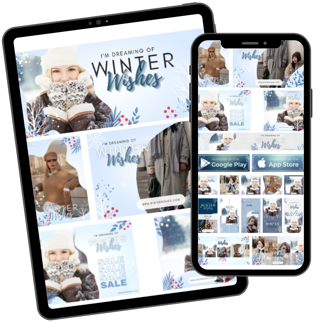 Winter E-Commerce Canva Template Pack